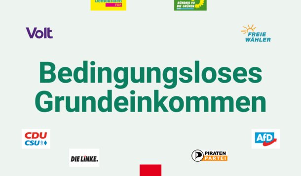 Wahlprüfsteine zur Bundestagswahl Nr. 16: Das sagen die Parteien zum Thema "Bedingungsloses Grundeinkommen"