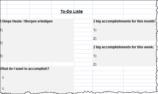 Kostenlos Todo Liste Auf Einer Seite Excel Vgsd Selbststandig Vereint