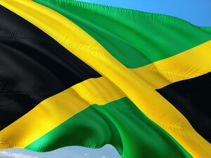 Wehende Jamaika-Flagge