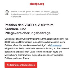 Hier hat Andreas Müller die Petition des VGSD empfohlen