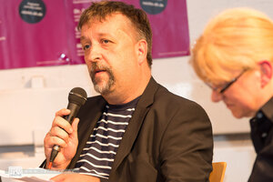 Michael Busch ist 1. Vorsitzender des gewerkschaftsnahen Bayerischen Journalisten-Verbands (BJV) -
