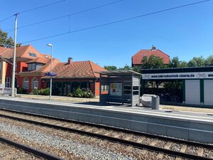 Startpunkt der Wanderung: Der Choriner Bahnhof.