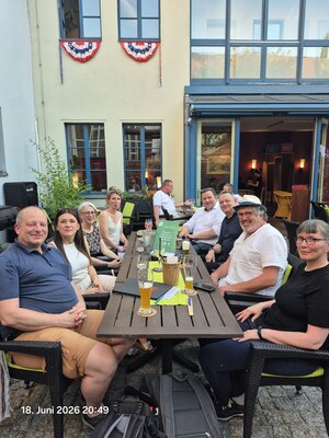 Unsere Gruppe beim letzten Stammtisch.