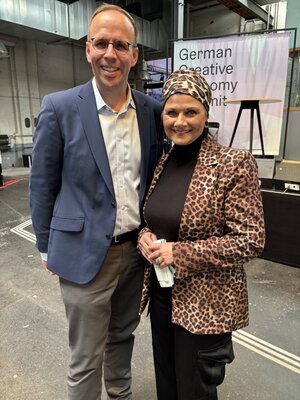Jörn Freynick nutzte die Gelegenheit für einen kurzen Austausch mit der parlamentarischen Staatssekretärin Gitta Connemann. 