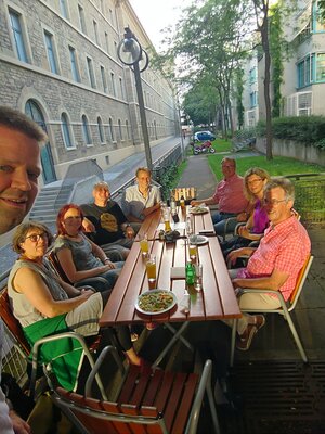 Durch das Wetter konnten wir die hochsommerliche Luft im Biergarten genießen