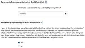 Hast du andere Beihilfen in erheblicher Höhe erhalten oder beantragt? Dafür gelten EU-seitig Obergrenzen, die allerdings nur wenige Einzelunternehmer überschreiten dürften. Dies musst du hier versichern.