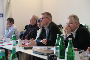 Rald Lemster (BDÜ), Franz Grömping (AGEV), Petra Redert (BHT), Jörg Zeyßig (BVBC), Frank Bösemüller (BdS Dtl.)
