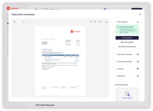 Blick in das Programm sevdesk (Screenshot)