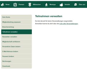 Mit einer rechtzeitigen Absage erleichtert Ihr uns die Planung der Events