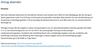 Nach dem Absenden erhältst du eine E-Mail mit der Bestätigung.