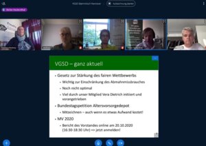 In einer kleinen Runde tauschten sich die Mitglieder der Hannover Regionalgruppe beim Online-Stammtisch über die aktuellen Aktionen des VGSD aus