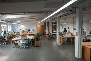 Arbeiten im coolen Industrial-Style: die Räumlichkeiten des WERK1 in München