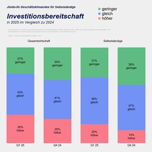 Investitionsbereitschaft 2025 im Vergleich zu 2024