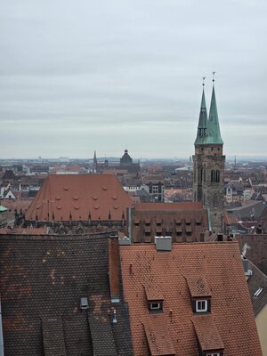 Novemberwetter in Franken und trotzdem ein toller Blick von unserem Tagungsort bei der Burg über die Altstadt