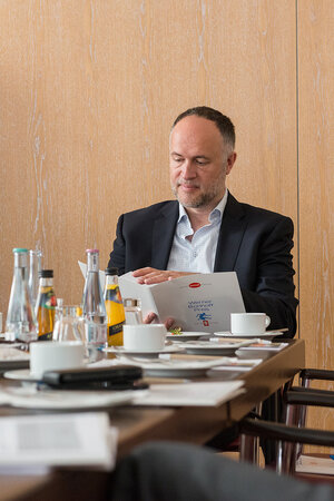 Bei der Pressekonferenz am Vormittag der Preisverleihung