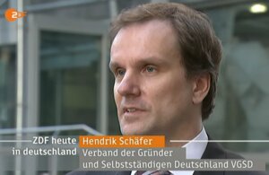 Hendrik Schäfer - hier bei einem Statement für ZDF heute