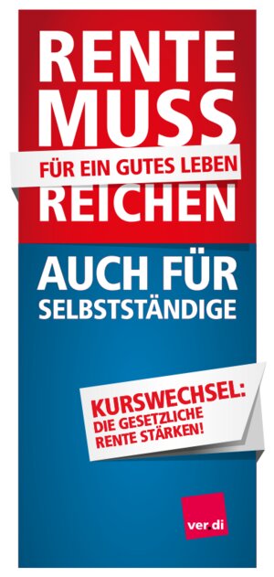 Mit diesem Flyer wirbt ver.di um selbstständige Mitglieder.