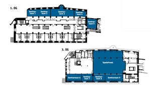 Lageplan unserer Räume in der Jugendherberge Nürnberg