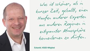 Eckardt Fritz: Was ist schöner als einen Haufen anderer Expert/innen aus anderen Regionen in entspannter Atmosphäre kennenlernen?