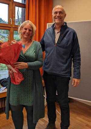 VGSD-Vorstand Andreas Lutz dankte Claudia Kimich für ihre Arbeit als stellvertretende Vorsitzende