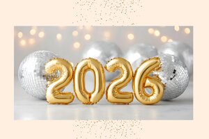 Lass 2026 die Ballons steigen! Ein gutes neues Jahr für dich!