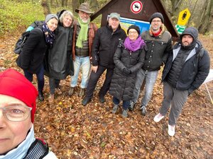 Dick eingepackt ging es für diese Truppe durch die Döberitzer Heide. 