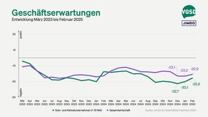 Geschäftserwartungen von Solo- und Kleinstunternehmer/innen versus Gesamtwirtschaft
