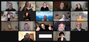 Gute Stimmung beim Online Treffen des VGSD Hamburg. 