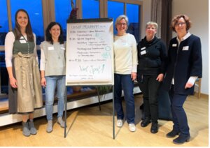 Das Team der Regionalgruppe Allgäu (von links); Sandra Maria Müller, Evelyn Großmann, Beate Roch,  Karin Zweigler, Sibylle Kolb.  