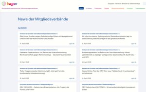 Im neuen News-Bereich können die politischen Inhalte vieler Mitgliedsverbände per RSS-Feed zusammenfließen.