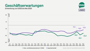 Geschäftserwartungen von Solo- und Kleinstunternehmer/innen versus Gesamtwirtschaft