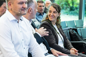Andreas im Gespräch mit MdB Heike Heubach
