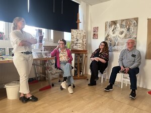 Einen schönen Abend im Atelier von Pia Staßen! Mehr Bilder unten in der Galerie.
