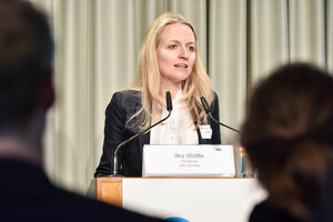 Ilka Wölfle ist für Annette Widmann-Mauz eingesprungen. Wölfe ist Direktorin der DSV Europa, der gemeinsamen Interessenvertretung der gesetzlichen Krankenkassen in Brüssel