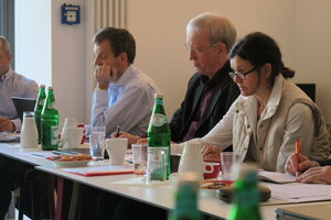 Rald Lemster (BDÜ), Franz Grömping (AGEV), Petra Redert (BHT)