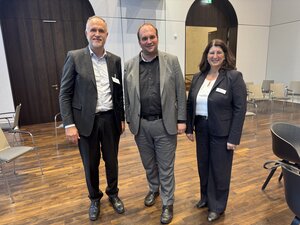 Andreas Lutz mit Sebastian Roloff und Claudia Schlebach