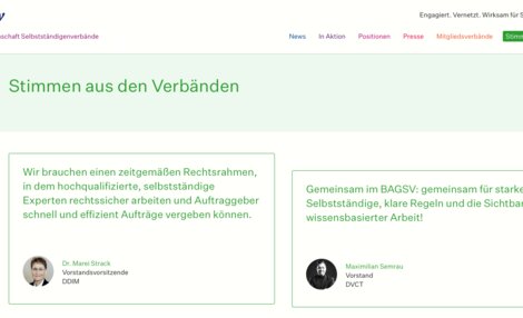 In der Rubrik "Stimmen" kommen viele Verbandsvertreter/innen zu Wort. 