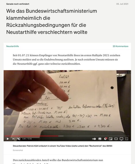 Durch den Wegfall der Seitenleiste kann man sich ganz auf das Lesen des Beitrags konzentrieren