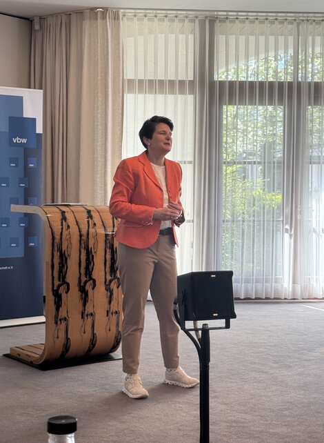Auch Tanja Gönner vom BDI sprach im Rahmen des Events. 