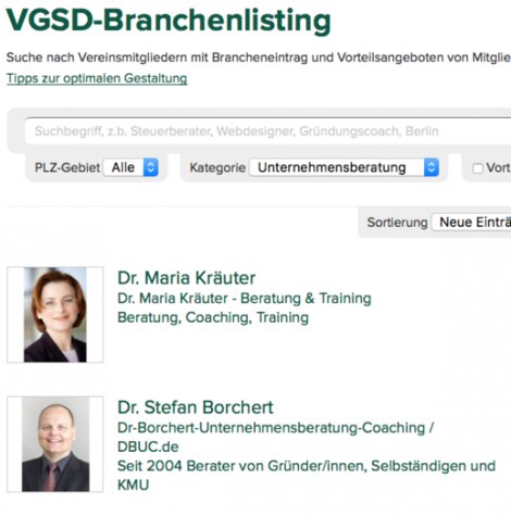 In unserem Branchenlisting kannst du nach "BAFA-Berater" filtern und dir gezielt zertifizierte Berater anzeigen lassen