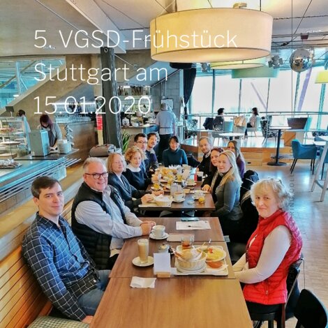 Die Teilnehmer des fünften VGSD-Frühstücks in Stuttgart;