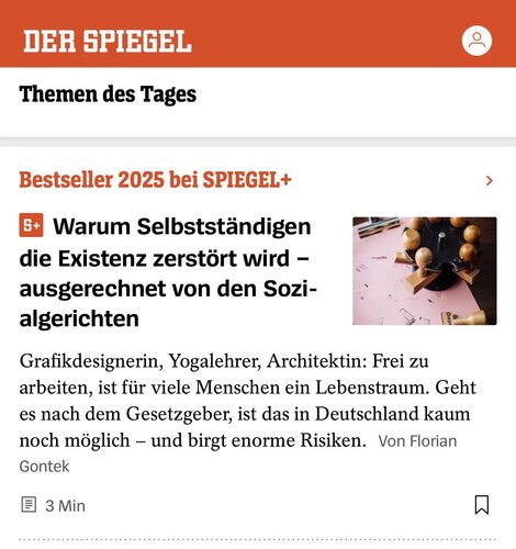 Die Beiträge von Florian Gontek über die vom Statusfeststellungsverfahren verursachte Rechtsunsicherheit gehörten 2025 zu den meistgelesenen Spiegel-Artikeln