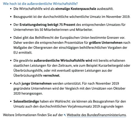 Novemberhilfe: Auszahlung, Höhe und Details vom Bundeswirtschaftsministerium