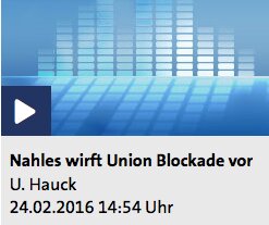 "Andreas Nahles ist sauer..." (Audio-Version des ARD-Berichts)