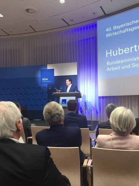 Bundesarbeitsminister Hubertus Heil zu Gast bei der vbw