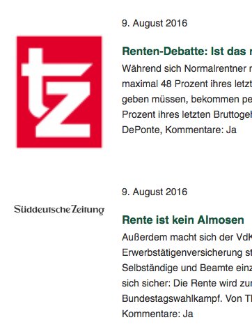 tz und Sueddeutsche erlauben bei den hier verlinkten Beiträgen das Schreiben von Kommentaren