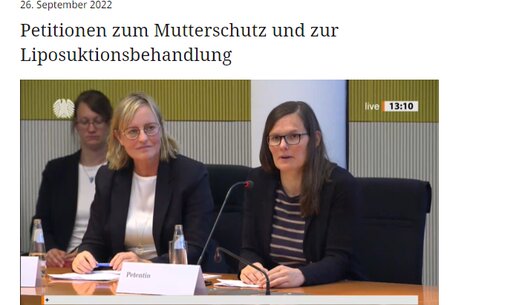 Fairer Mutterschutz für Selbstständige vor dem Petitionsausschuss: Johanna Röh: "Ich spreche für die, die hochschwanger im Betrieb stehen müssen"