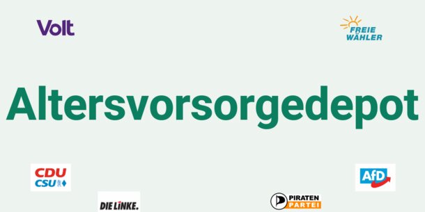 Wahlprüfsteine zur Bundestagswahl Nr. 2: Das sagen die Parteien zum Thema "Altersvorsorgedepot"