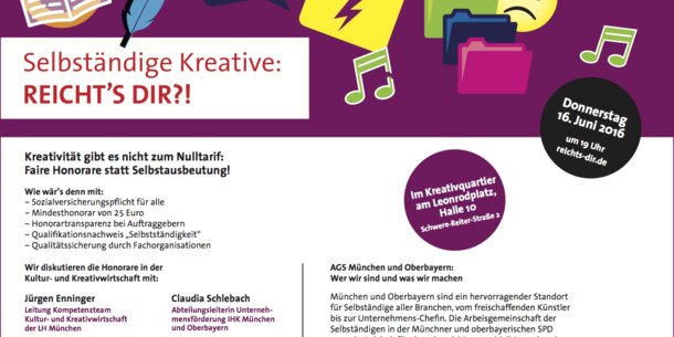 SPD-Selbstständige diskutieren u.a. mit VGSD über Sozialversicherungspflicht und Mindesthonorare