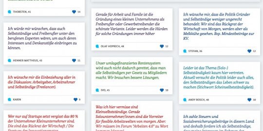Dialog-Auftakt zu Arbeit 4.0 findet ohne Selbstständige statt - bitte kommentieren!